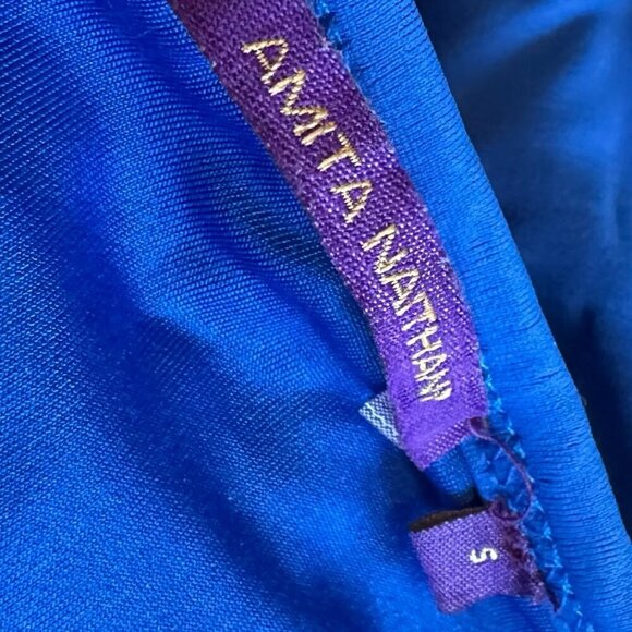 Amita Naithani One Piece Swimsuit Royal Blue Embroidered Size Small Women's - Picture 12 of 12